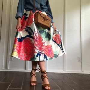 Champagne & Strawberry 🍓 midi skirt